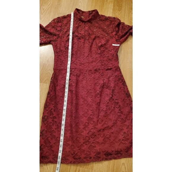 Betsey Johnson Illusion Mock Neck Star Lace Dress - Picture 10 of 13